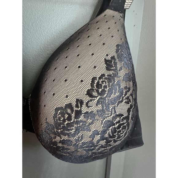 Soma Stunning Support Full Coverage Bra Size 42DDD Black Underwire Floral Lace - Picture 4 of 8